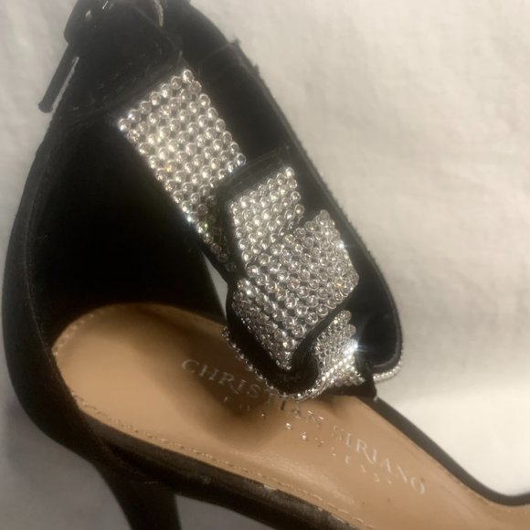 Christian Siriano Black Stiletto Sandal Special Occasion Shoes Size 8 1/2 - Picture 13 of 14